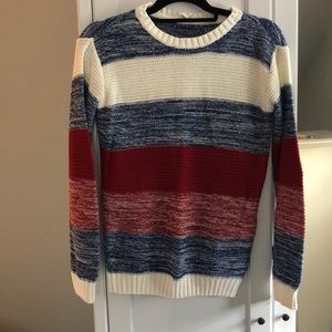 Red, White, and Blue Striped Sweater